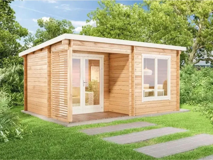 Alpholz Gartenhaus Orkus-44 490x350cm natur