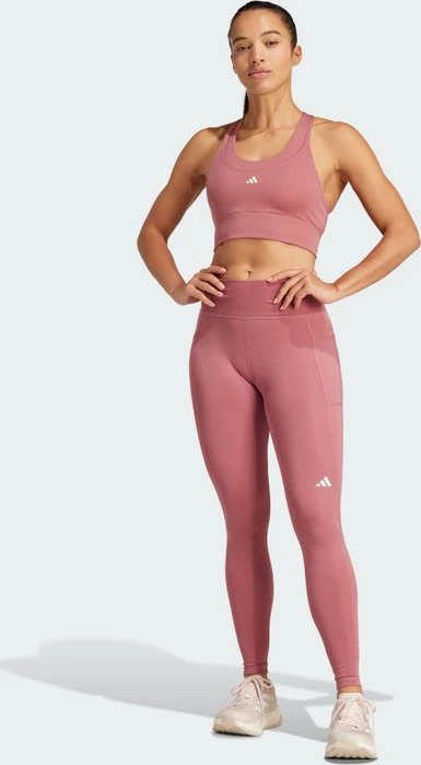 adidas Run Pocket Medium-Support Sport-BH preloved crimson (Damen)