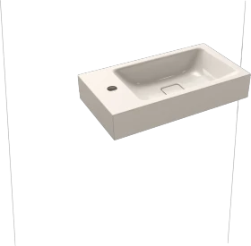 Kaldewei Cono 3073 Wandwaschtisch 55x30x10cm, mit Hahnloch links, pergamon