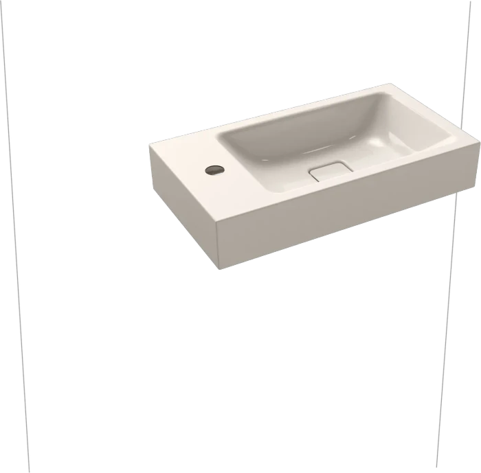 Kaldewei Cono 3073 Wandwaschtisch 55x30x10cm, mit Hahnloch links, pergamon