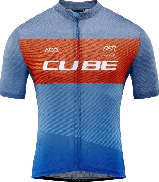 Cube Teamline CMPT Trikot kurzarm blau/rot/grau (Herren)