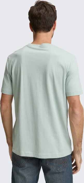 Tom Tailor Logo-Print T-Shirt kurzarm soft greyish green (Herren)