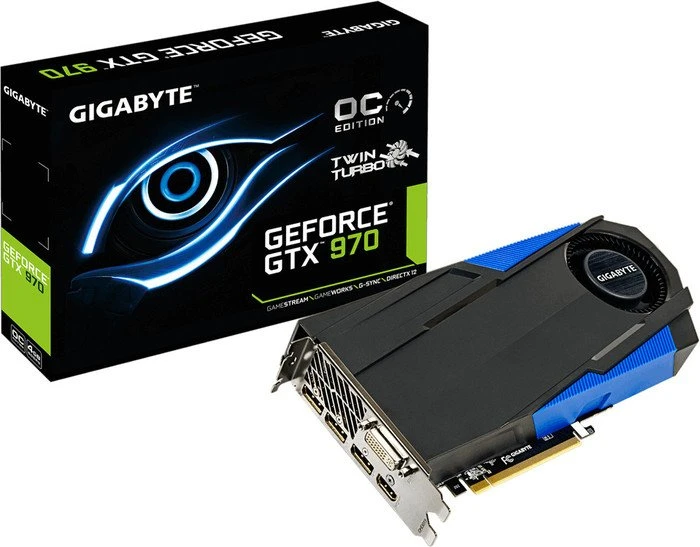 GIGABYTE GeForce GTX 970 Twin Turbo OC, 4GB GDDR5, DVI, HDMI, 3x DP