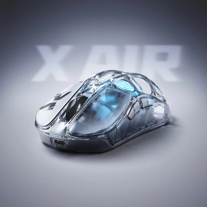 GravaStar Mercury X Air 8KHz Wireless Gaming Mouse, Onyx Crystal, USB/Bluetooth