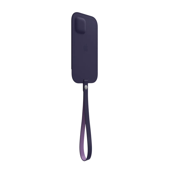 Apple Lederhülle mit MagSafe für iPhone 12 Mini dunkelviolett