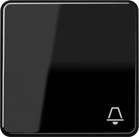 Jung Serie CD Wippe Duroplast mit Symbol "Klingel", schwarz