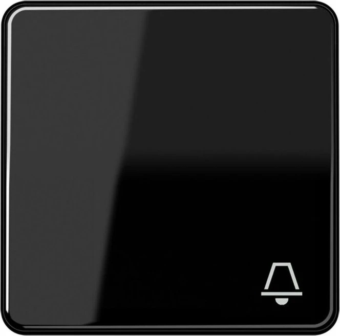 Jung Serie CD Wippe Duroplast mit Symbol "Klingel", schwarz