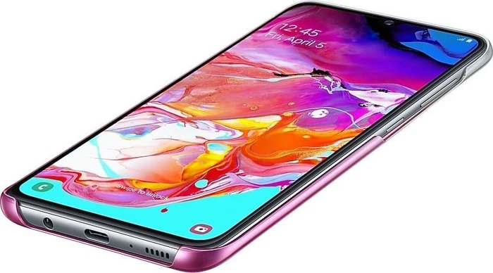 Samsung Gradation Cover für Galaxy A70 pink