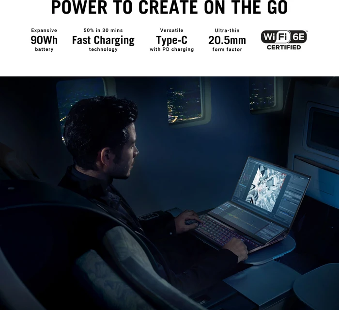 ASUS ROG Zephyrus Duo 16 GX650RM-LO032W, Ryzen 9 6980HX, 16GB RAM, 1TB SSD, GeForce RTX 3060, DE