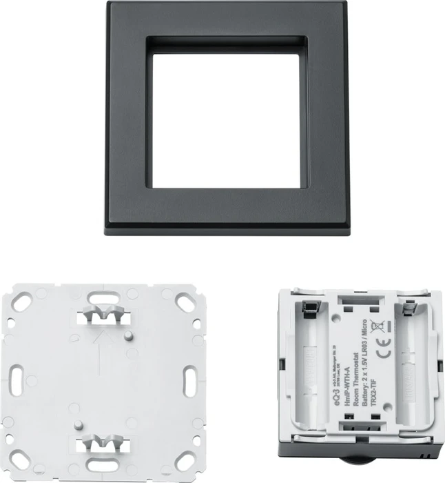 eQ-3 Homematic IP Wandthermostat mit Luftfeuchtigkeitssensor anthrazit, Funk-Wandthermostat