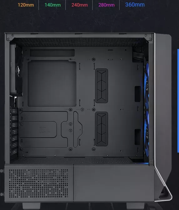 Thermaltake Ceres 300 TG ARGB, schwarz, Glasfenster