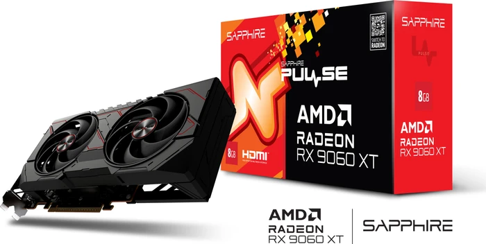 Sapphire Pulse Radeon RX 9060 XT, 8GB GDDR6, 2x HDMI, DP, lite retail