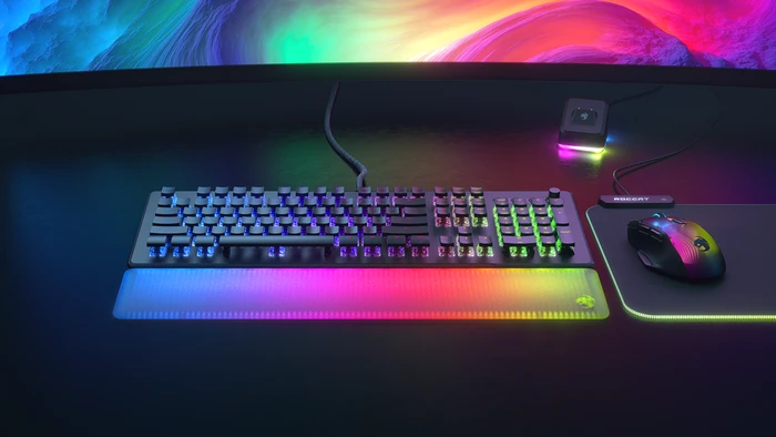 Roccat Vulcan II Max, LEDs RGB, schwarz, TITAN II OPTICAL RED, USB, FR