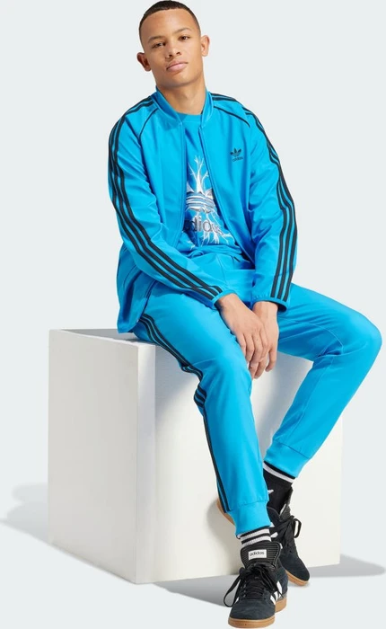 adidas SST Bonded Trainingshose lang bright blue (Herren)