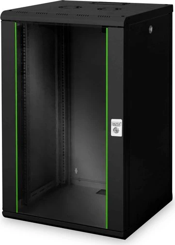 Digitus Professional Unique Serie Wandschrank 20HE, Sicherheitsglastür, IP2X, schwarz, 600mm tief