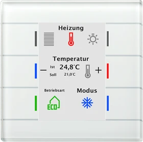 MDT Glastaster II Smart Gen2 6-fach weiß, Temperatursensor