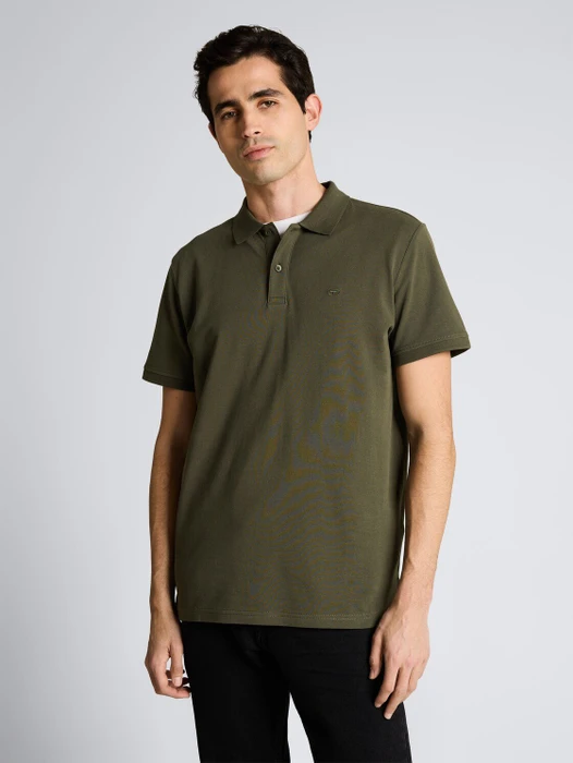 Tom Tailor Piqué Poloshirt kurzarm deep leaf green (Herren)