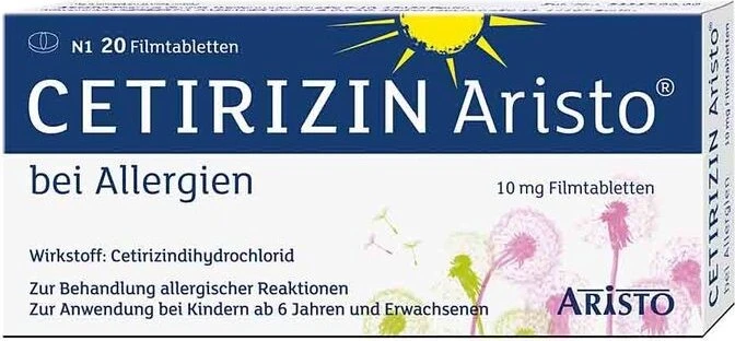 Cetirizin Aristo Filmtabletten, 20 Stück
