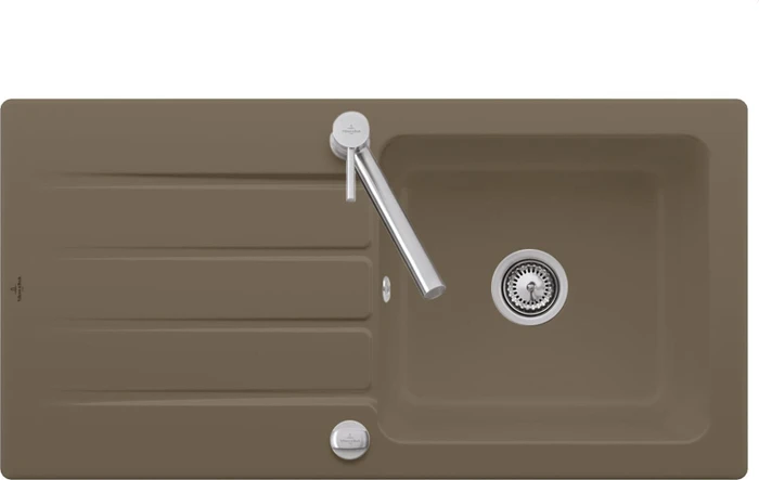 Villeroy & Boch Architectura 1000x510mm Einbau Becken reversibel mit Ablauffernbedienung timber