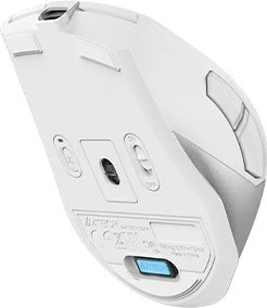 A4Tech FSTYLER FB45CS Air2 Dual Mode Silent Mouse, Silver White, USB/Bluetooth