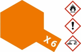 Tamiya Acrylic Paint X-6 orange, 10ml