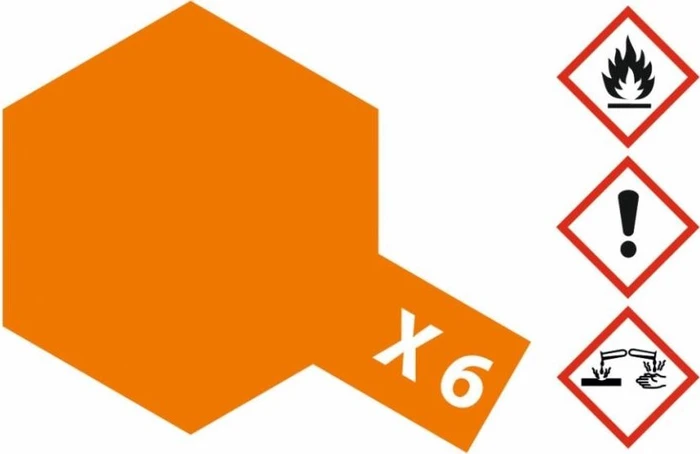 Tamiya Acrylic Paint X-6 orange, 10ml