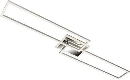 Briloner Frame LED Deckenleuchte 40W 110cm alu/chrom