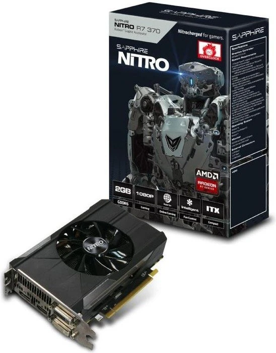 Sapphire Radeon R7 370 Nitro, 2GB GDDR5, 2x DVI, HDMI, DP, lite retail