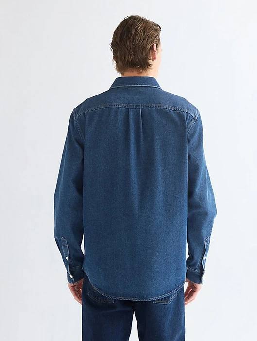 Wrangler Regular 1 Pocket Hemd langarm dark wash (Herren)