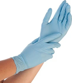 Franz Mensch Hygostar Nitril Safe Premium Einweghandschuhe M blau, 100 Stück