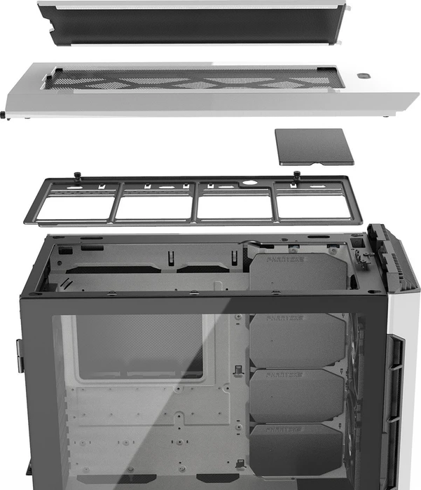 Phanteks Eclipse P600S Glacier White, weiß, Glasfenster, schallgedämmt