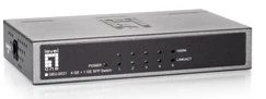 LevelOne GEU Desktop Gigabit Switch, 4x RJ-45, 1x SFP