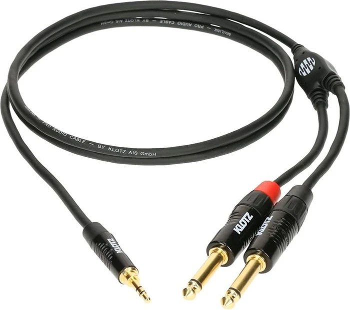 Klotz MiniLink 3.5mm Klinke/2x 6.35mm Klinke 6.0m
