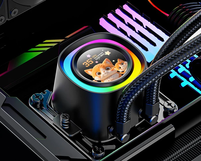 ID-Cooling FX240 LCD, schwarz