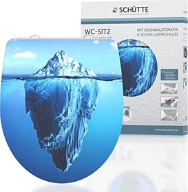 Schütte Duroplast High Gloss WC-Sitz mit Absenkautomatik und Schnellverschluss iceberg