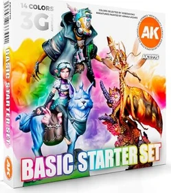 AK-Interactive 3rd Gen Acrylic Colors Basic Starter Set selected by Jose DaVinci Farbset, 14-tlg.
