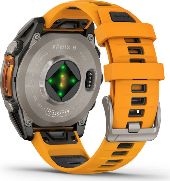 Garmin Fenix 8 47mm Sapphire titanium/spark orange