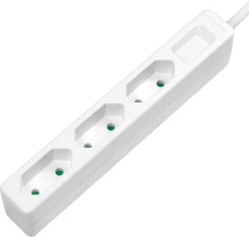 LogiLink Steckdosenleiste, 3-fach, Euro schmal, 1.5m, weiß