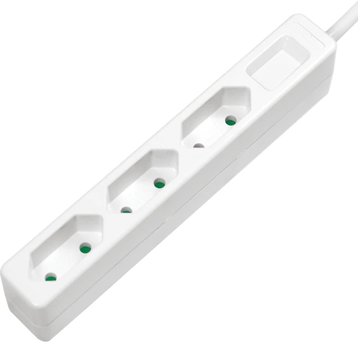 LogiLink Steckdosenleiste, 3-fach, Euro schmal, 1.5m, weiß