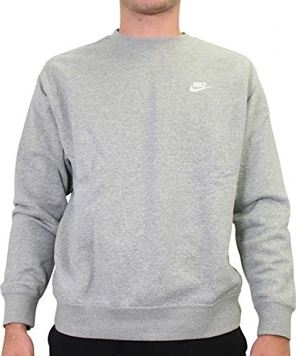 Nike Sportswear Club Fleece Sweatshirt dark grey heather/white (Herren)