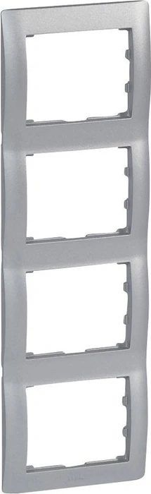 Legrand Pro21 Galea Rahmen 4-fach senkrecht, soft aluminium