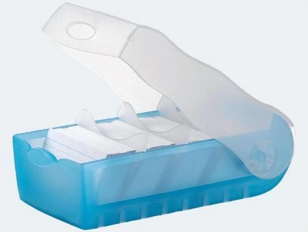 HAN Croco Karteibox, A8, transparent/transparent, inkl. 100 Karteikarten