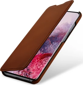 Stilgut Book Type Leather Case für Samsung Galaxy S20 braun