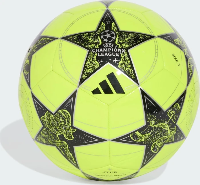 adidas UCL Club 2025/2026 League Stage Fußball solar yellow/black/silver metallic