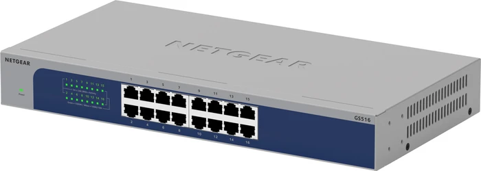 Netgear GS500 Desktop Gigabit Switch, 16x RJ-45