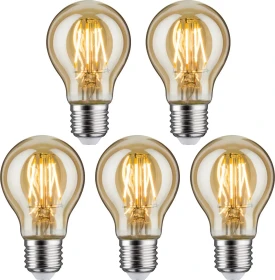 Paulmann Filament LED Birne E27 4.7W/825 gold, 5 Stück