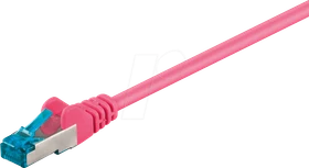 goobay Patchkabel, Cat6a, S/FTP, RJ-45/RJ-45, 10m, rosa