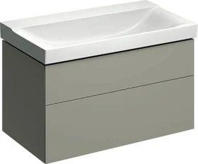Geberit Xeno² Unterschrank für Waschtisch 88x53x46.2cm, 2 Schubladen, greige