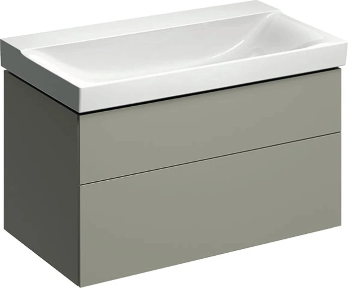 Geberit Xeno² Unterschrank für Waschtisch 88x53x46.2cm, 2 Schubladen, greige