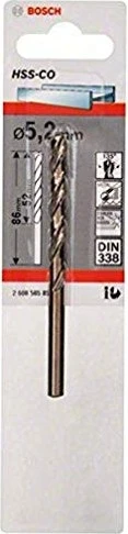 Bosch Professional HSS-Co Spiralbohrer, 5.2x52x86mm, 1 Stück